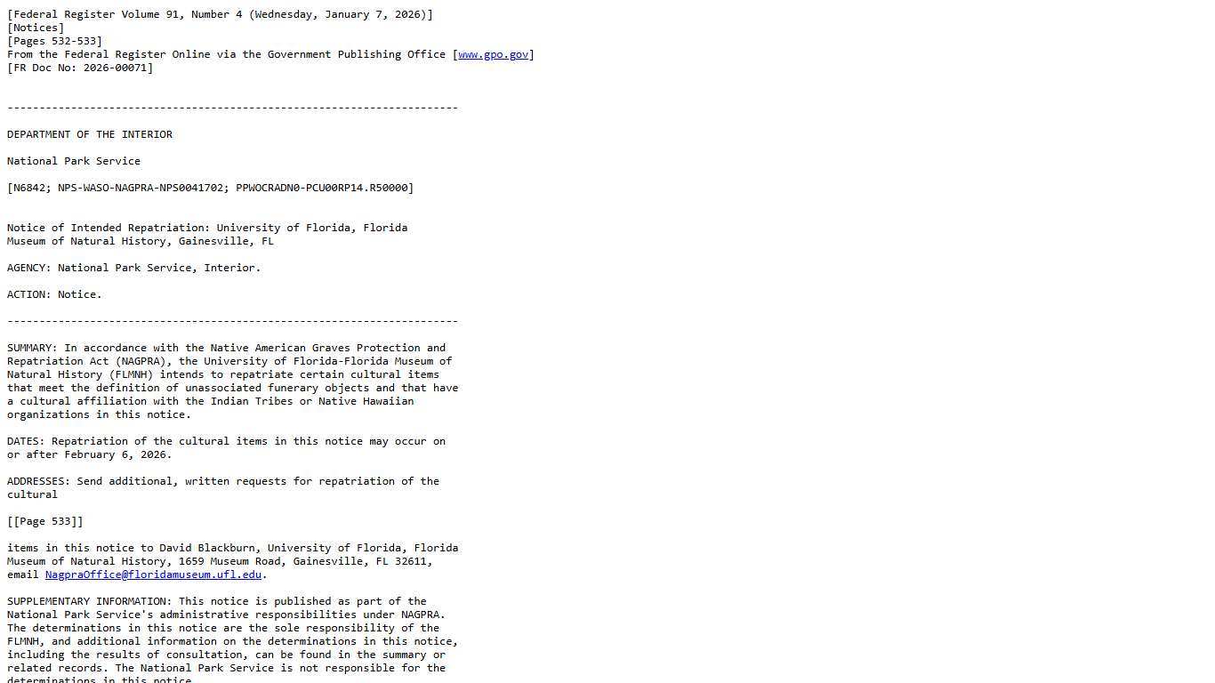 Federal Register, Volume 91 Issue 4 (Wednesday, January 7, 2026)